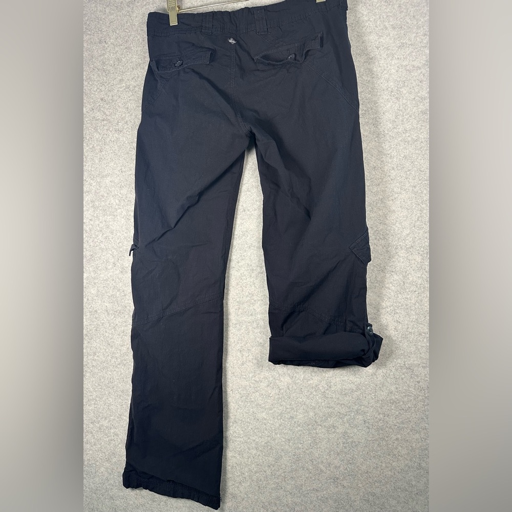 Prana women’s Black Cargo Pants adjustable leg low rise Breath Hiking outdoor 8 - Picture 8 of 10